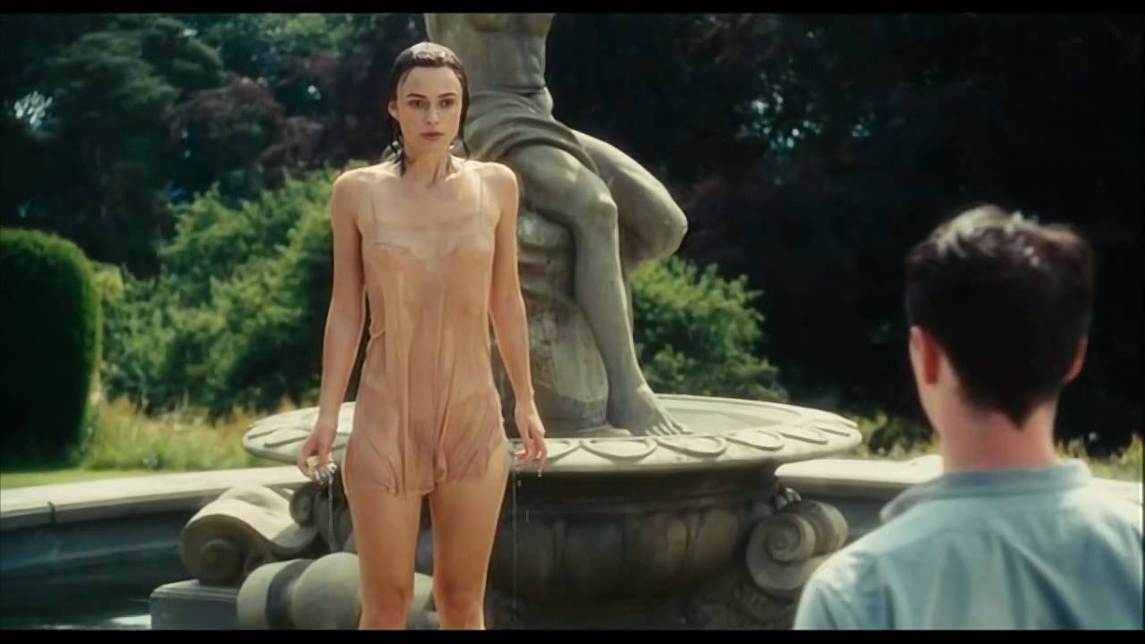 Keira Knightley Half-Nude and Wet in a Movie Scene
