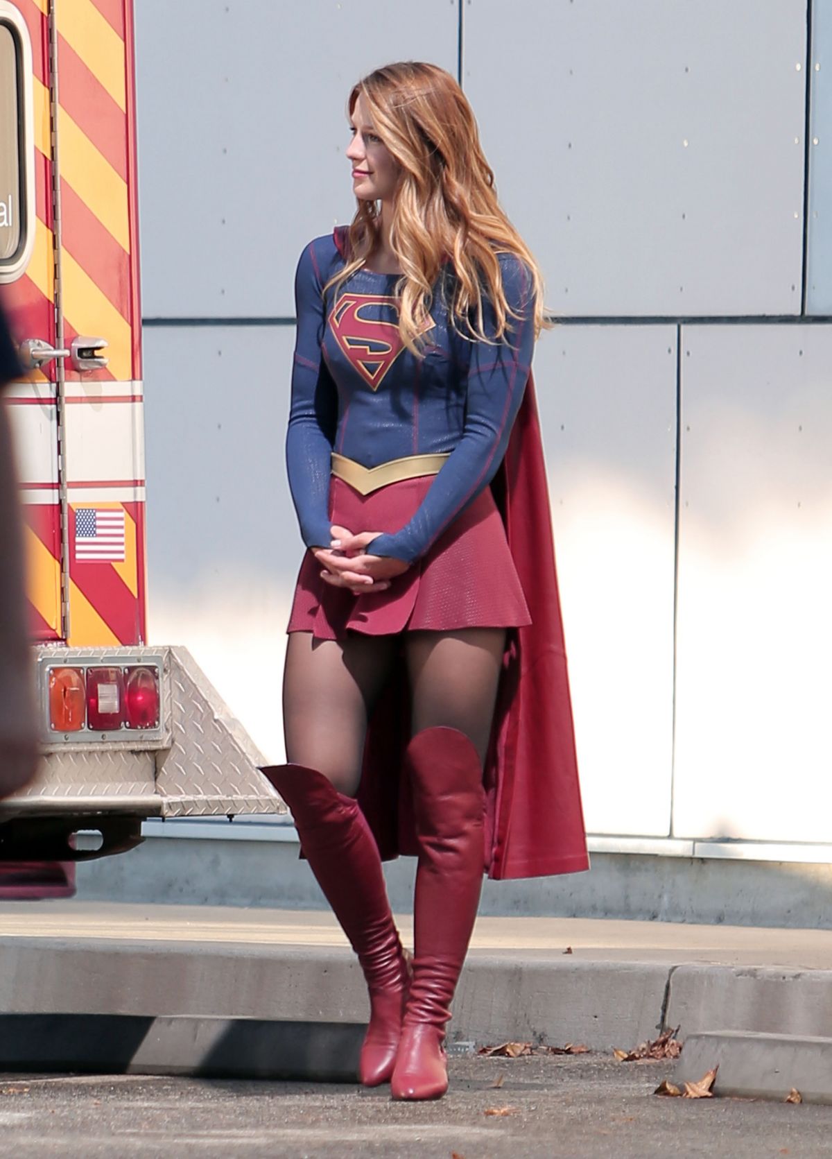 Melissa Benoist Sexy Photo In Superman Costume