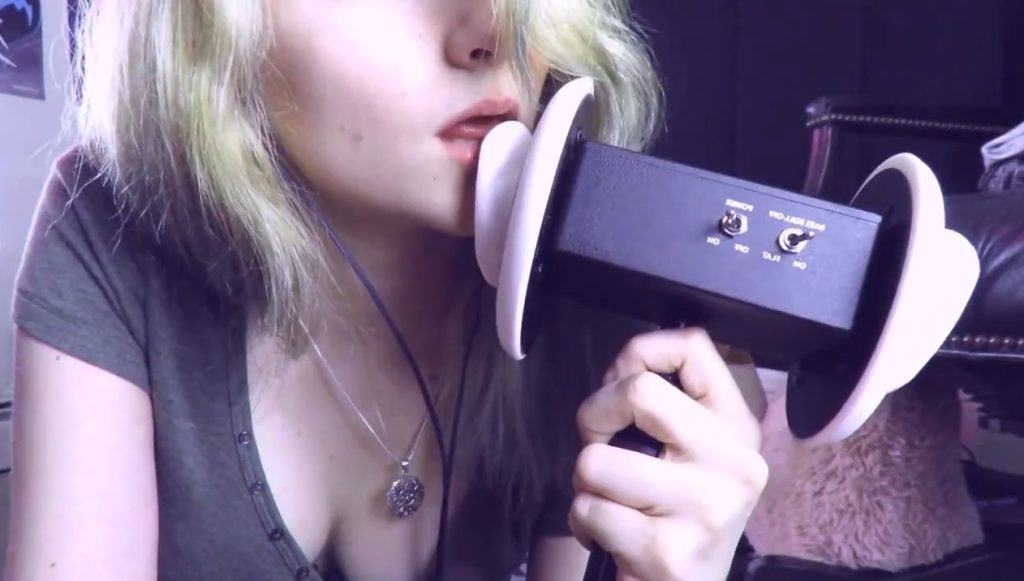 ASMR aficionado AftynRose licking your ears and getting you hard video screenshot 5