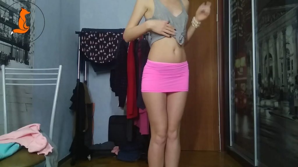 Skinny Hottie RedheadFoxy Shyly Trying on Skirts and Shirts video screenshot 2